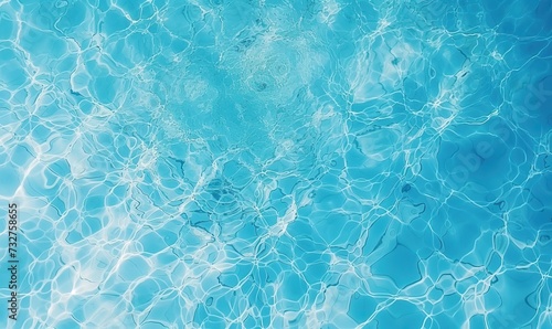Blue Pool Water: Top View Background Texture