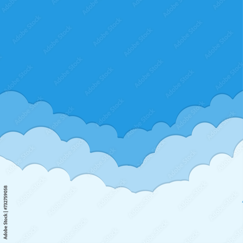 White clouds icon set White clouds icon set