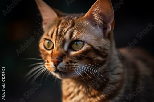 Unique feline with mesmerizing appearance. Generative AI