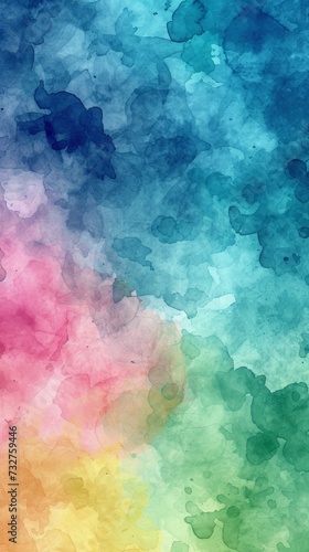A mixture of blue and pink shades in a watercolor texture. Calm quiet background