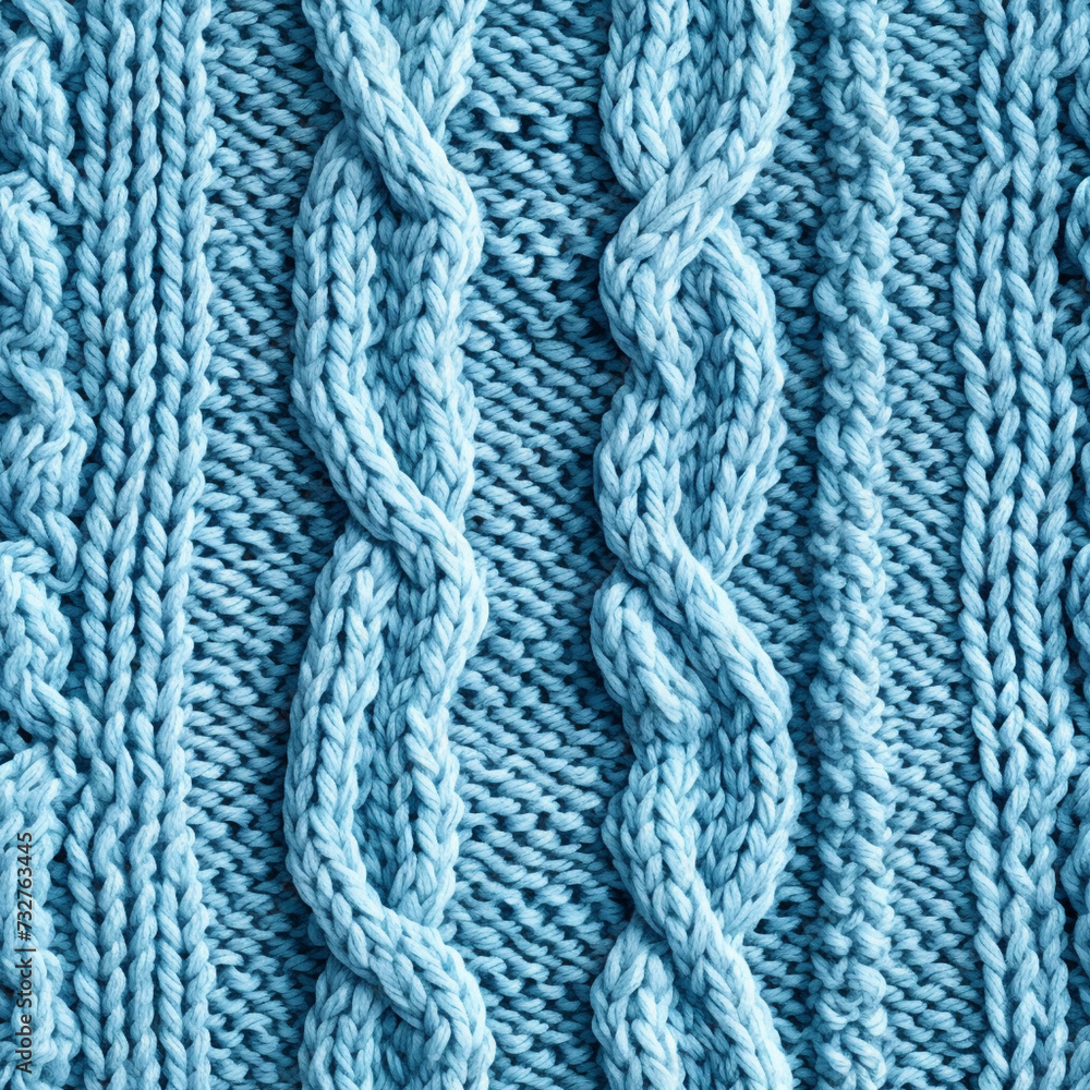 Blue knitted texture
