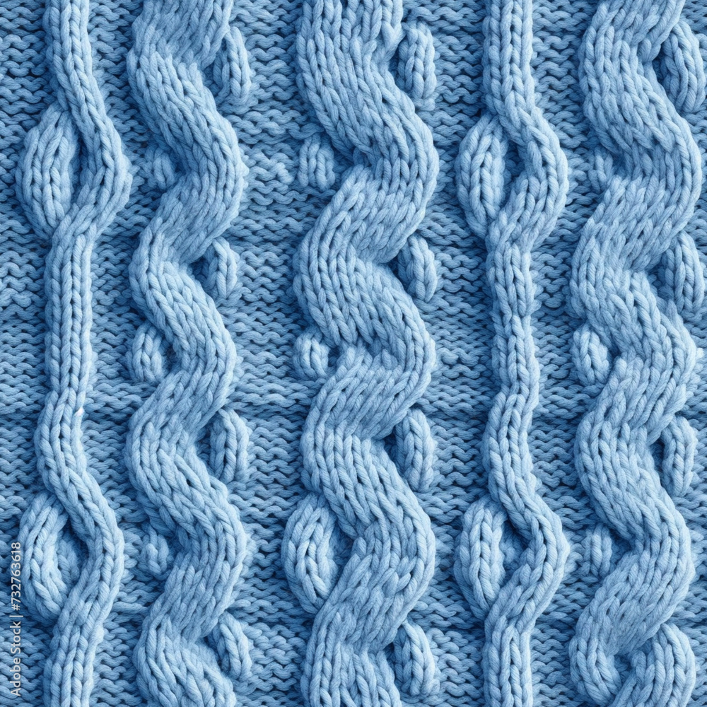 Blue knitted texture
