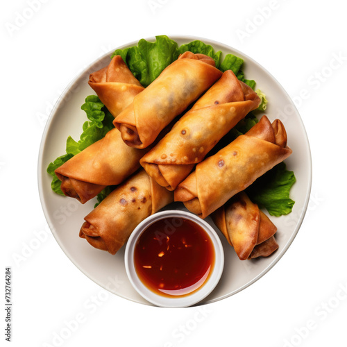 Delicious Egg Rolls with Di...