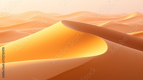Desert background, desert landscape photography with golden sand dunes © ma