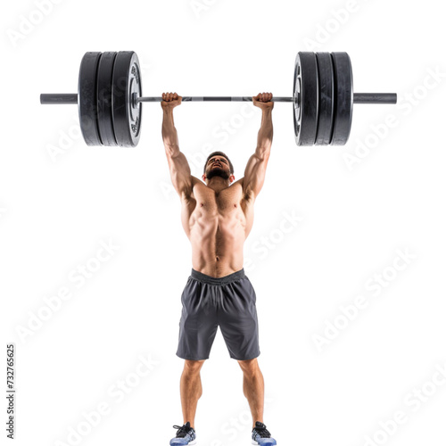 Male bodybuilder lifting weights, crossfit