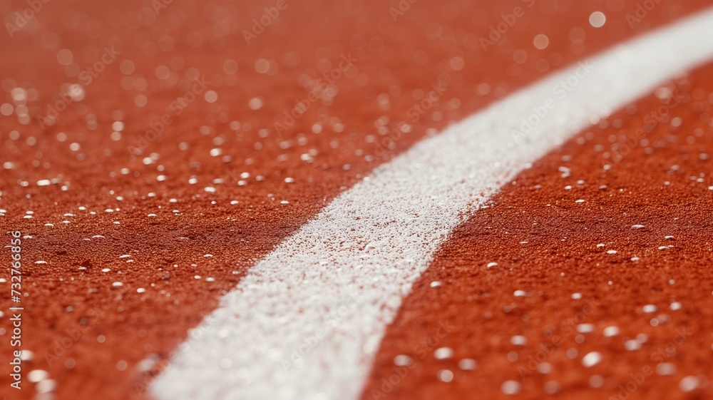 Close-up of red running track texture