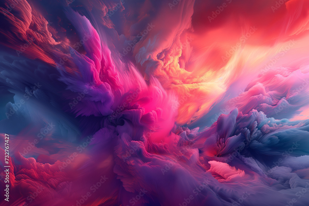 Obraz premium background with vibrant clouds