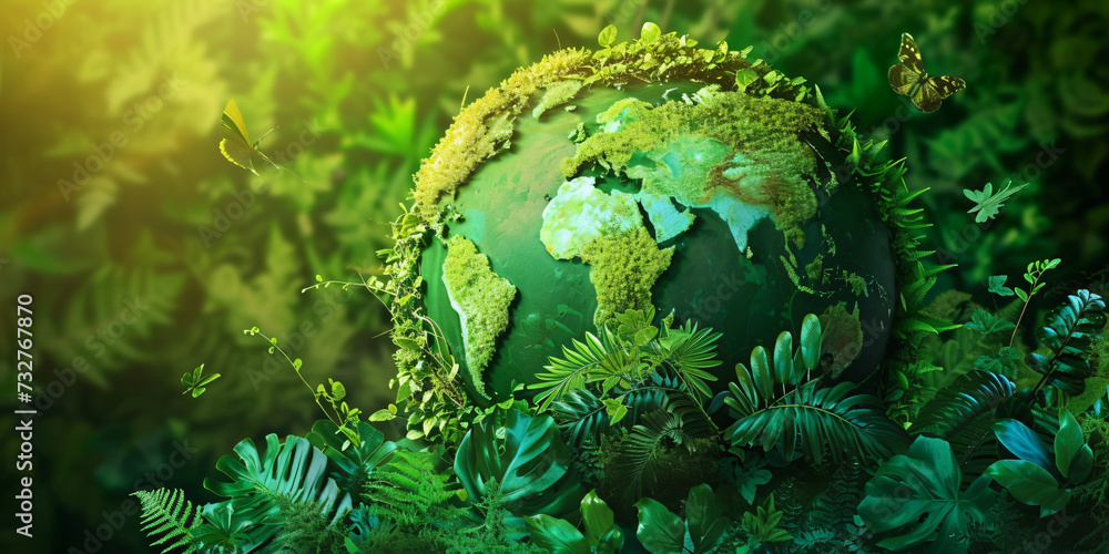 green globe, earth, environmental protection, green energy, ecology, biodiversity protection