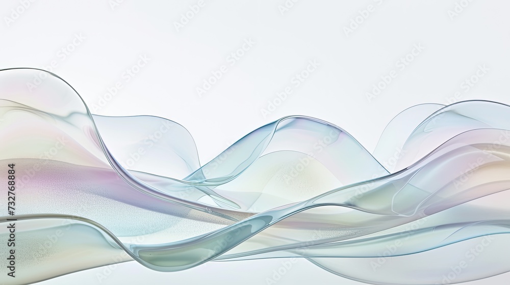 abstract minimalism with a realistic photograph featuring translucent organic amorphous flat shapes overlapping in iridescent layers, set against a pristine white background. abstract minimalism with a realistic photograph featuring translucent organic amorphous flat shapes overlapping in iridescent layers, set against a pristine white background.