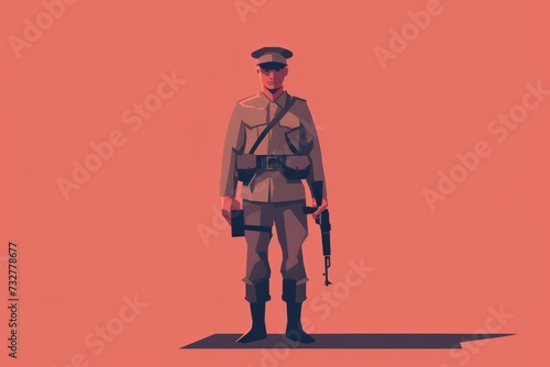 A Man in a Military Uniform Holding a Gun