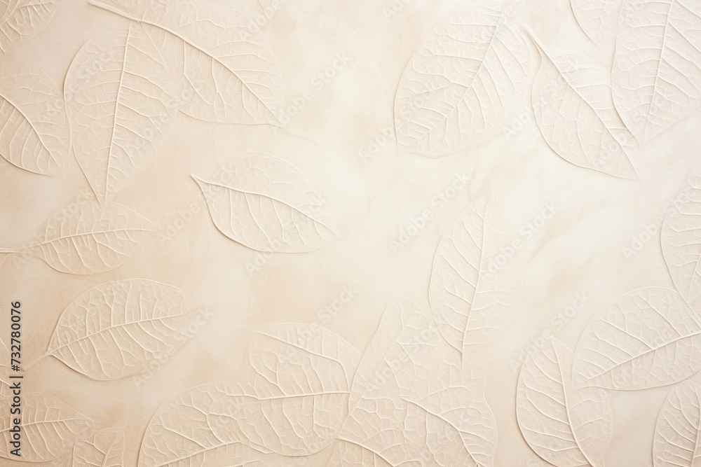 laconic natural retro background with leaf prints in light pastel shades with free space for inscriptions laconic natural retro background with leaf prints in light pastel shades with free space for inscriptions