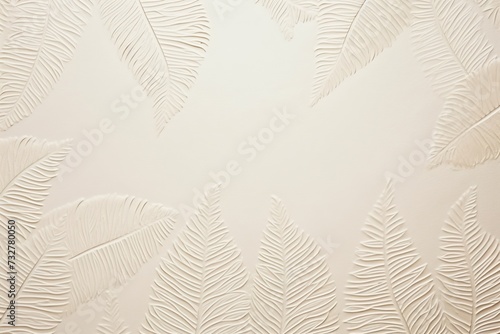 laconic natural retro background with leaf prints in light pastel shades with free space for inscriptions