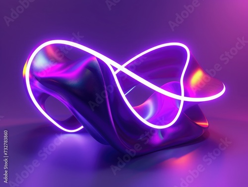 colorful background with abstract shape glowing in ultraviolet spectrum, curvy neon lines, Futuristic energy concept