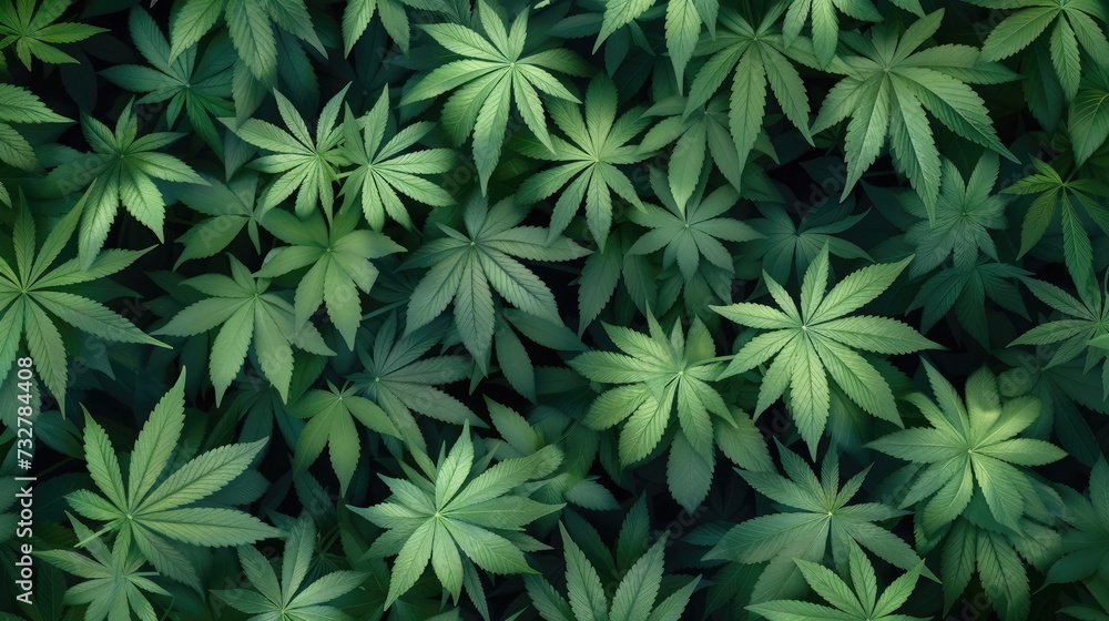 green background. Cannabis marijuana in medical. Concepts of using marihuna for medicinal purposes for, Medical use of non-psychoactive cannabidiol CBD medical. green background. Cannabis marijuana in medical. Concepts of using marihuna for medicinal purposes for, Medical use of non-psychoactive cannabidiol CBD medical.