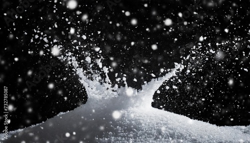 snowflakes against black background for adding falling snow texture into your project add this picture as screen mode layer in photoshop to add falling snow to any image