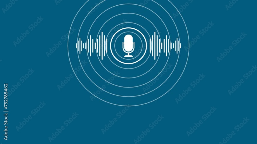 Podcast. Podcasting Sound Audio Wave animation Podcast. Podcasting Sound Audio Wave animation