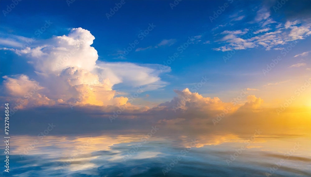 beautiful blue sky with cloud formation background