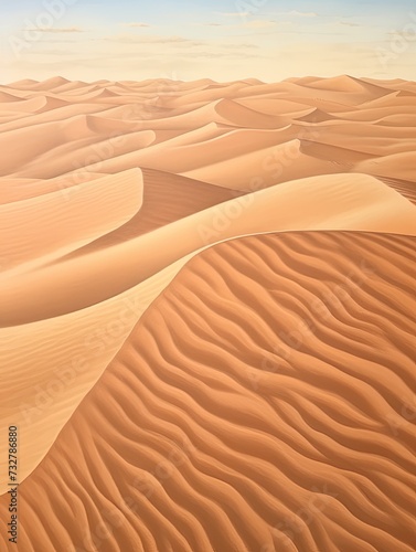 Vintage Desert Dunes: Aerial Landscape Capturing Majestic Sand Art