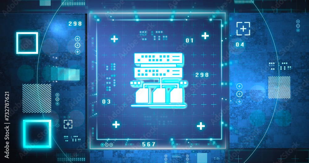 Copying information to the server, complex 3d rendering, tecnology background Copying information to the server, complex 3d rendering, tecnology background