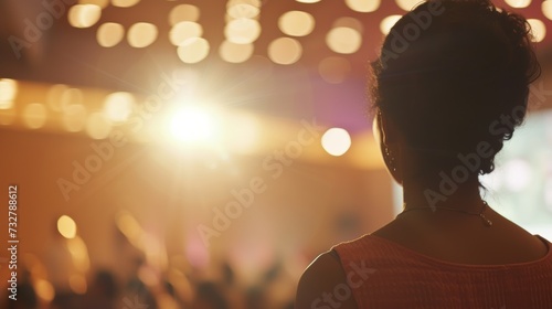 A candid shot of someone attending a motivational seminar