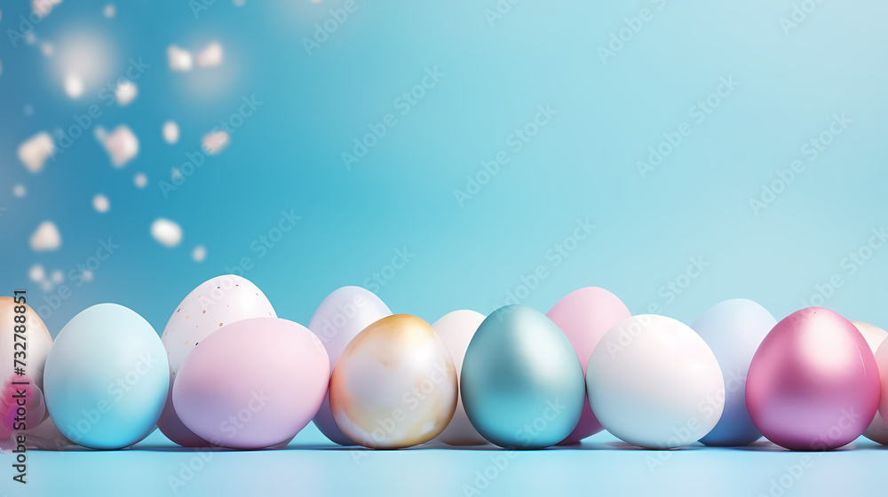 Easter background, many colorful Easter eggs Easter background, many colorful Easter eggs