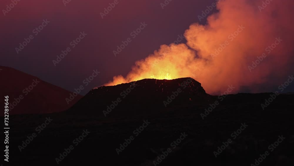 Iceland volcano eruption lava magma from crater Fagradalsfjall Hagafell Grindavik Iceland volcano eruption lava magma from crater Fagradalsfjall Hagafell Grindavik
