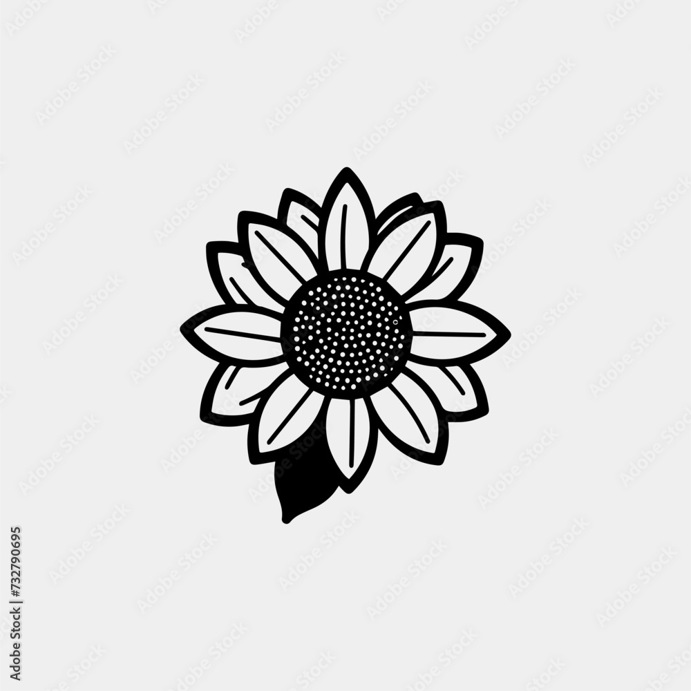 sunflower icon vector illustration design. sunflower icon vector illustration design.