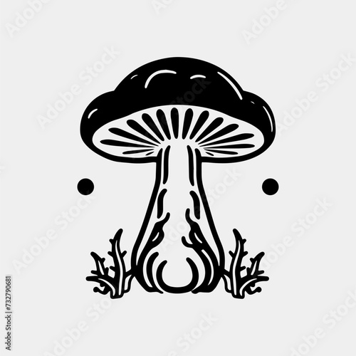 mushroom icon vector isolated on white background, mushroom sign