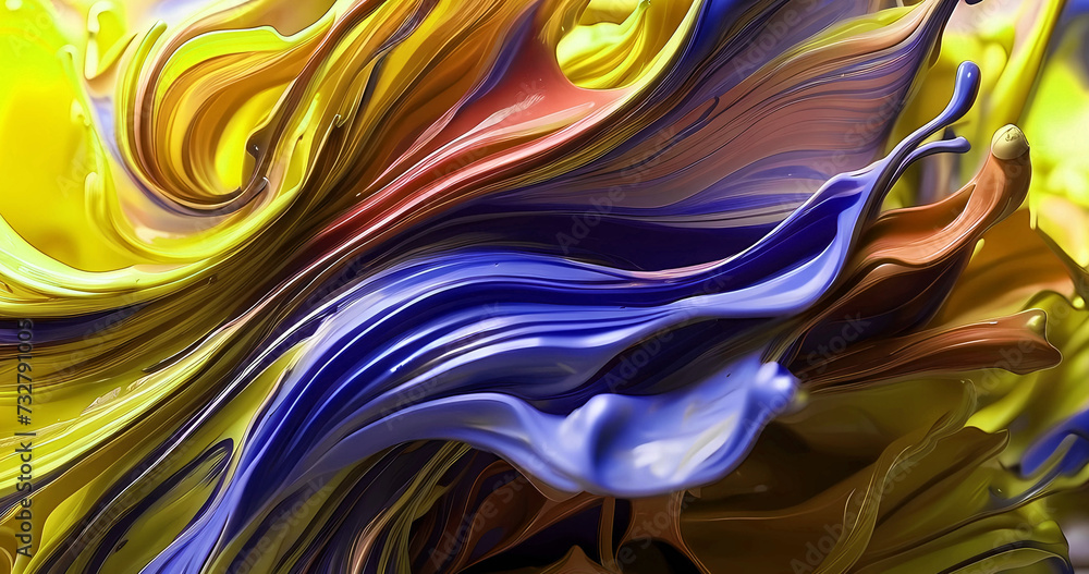 Beautiful abstract colorful paint explosion in motion