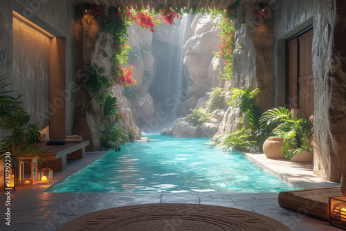 An immersive augmented reality experience that transforms a room into a relaxing spa environment, complete with soothing music, aromatherapy, and virtual massage sessions. Generative Ai.