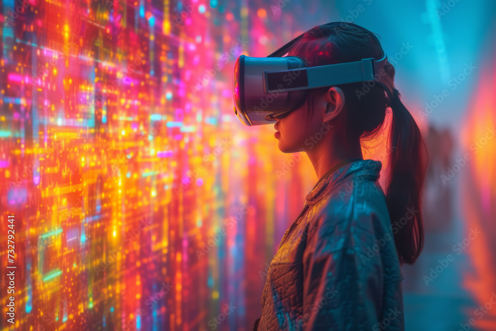 A virtual reality art therapy experience where users can create digital artwork in a visually stimulating and calming environment, promoting self-expression and mindfulness. Generative Ai. A virtual reality art therapy experience where users can create digital artwork in a visually stimulating and calming environment, promoting self-expression and mindfulness. Generative Ai.