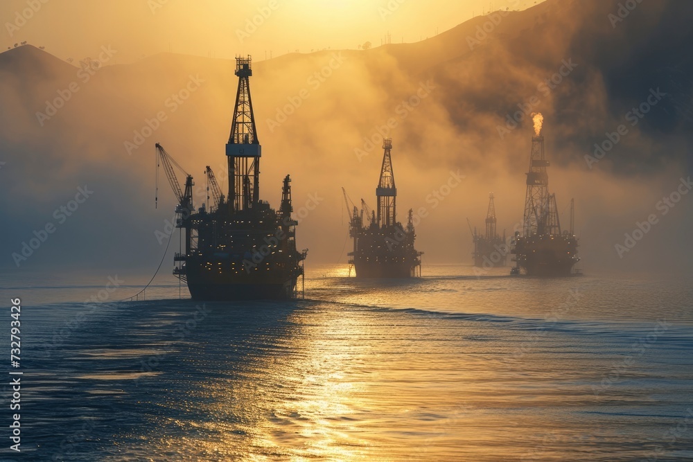 Ocean oil refinery industry