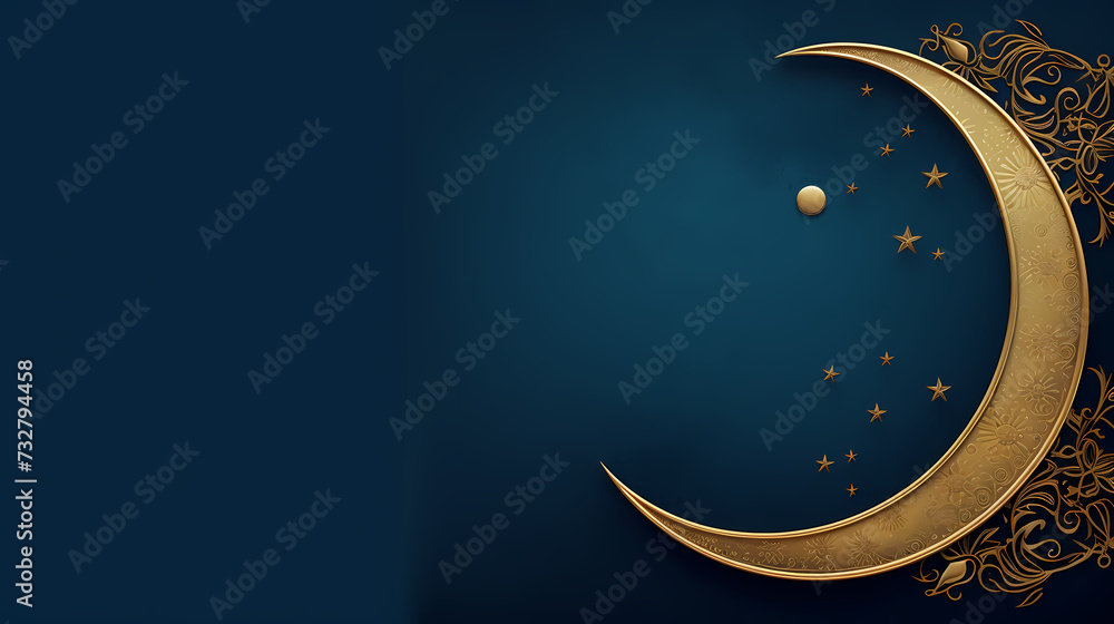Naklejka premium Glowing background for muslim feast in holy month of Ramadan Kareem