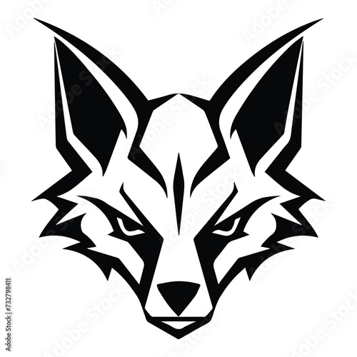 Jackal Flat Icon Isolated On White Background