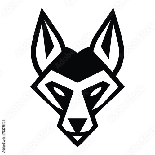 Jackal Flat Icon Isolated On White Background
