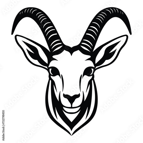 Antelope Flat Icon Isolated On White Background