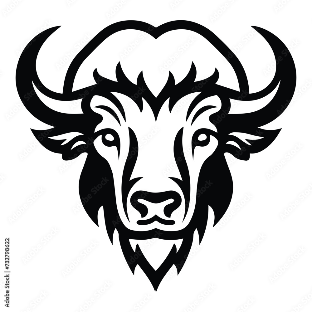 Bison Flat Icon Isolated On White Background Bison Flat Icon Isolated On White Background
