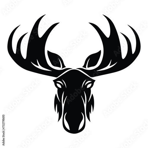 Elk Flat Icon Isolated On White Background