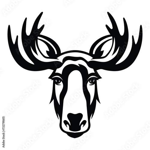 Elk Flat Icon Isolated On White Background