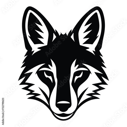 Coyote Flat Icon Isolated On White Background