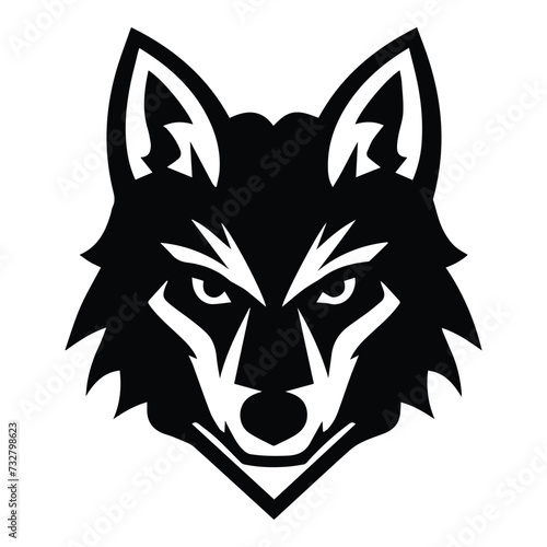 Coyote Flat Icon Isolated On White Background
