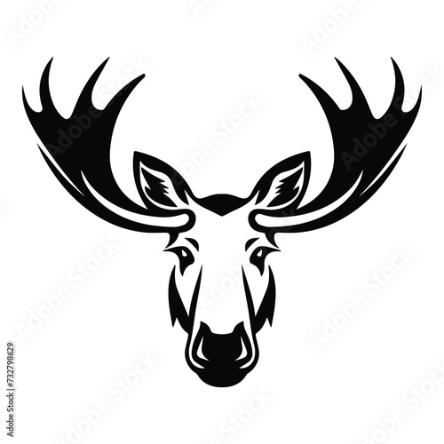 Elk Flat Icon Isolated On White Background