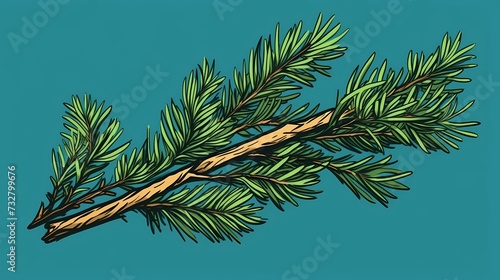 seamless background with coniferous branches pattern, coniferous, fir, 