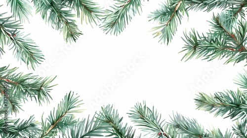 seamless background with coniferous branches pattern, coniferous, fir, 