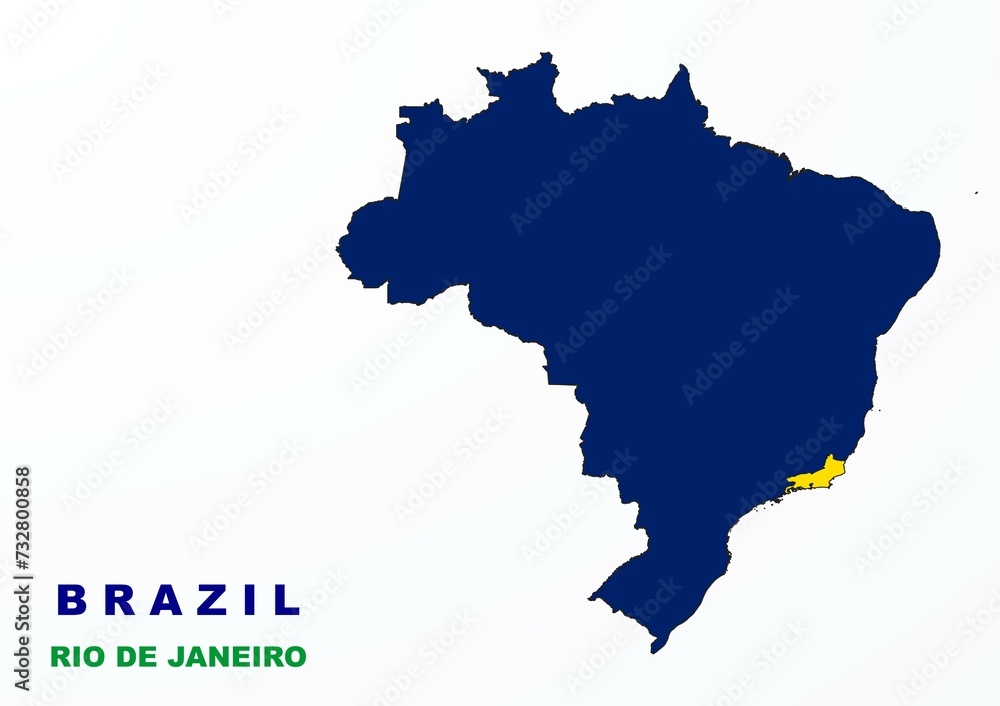 Rio de Janeiro state location within Brazil
