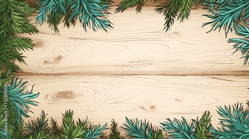 seamless background with coniferous branches pattern, coniferous, fir, 