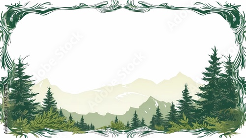 seamless background with coniferous branches pattern, coniferous, fir, 