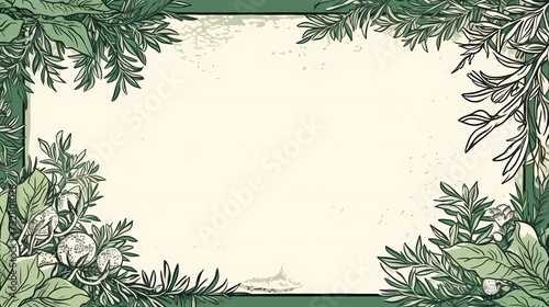 seamless background with coniferous branches pattern, coniferous, fir, 