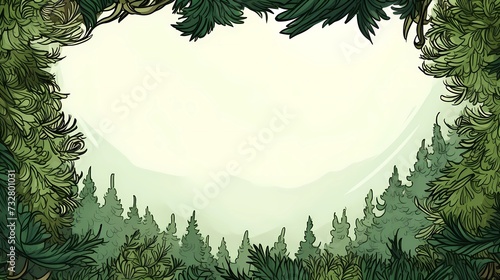 seamless background with coniferous branches pattern, coniferous, fir, 