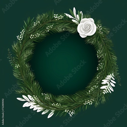 seamless background with coniferous branches pattern, coniferous, fir, 